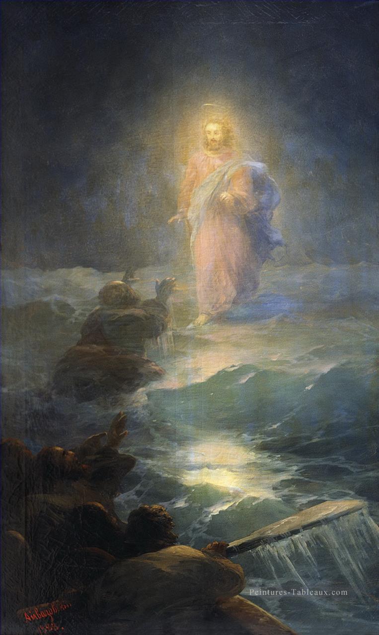Jésus Christ sur la mer Po vodam 1888 Romantique Ivan Aivazovsky russe Peintures à l'huile